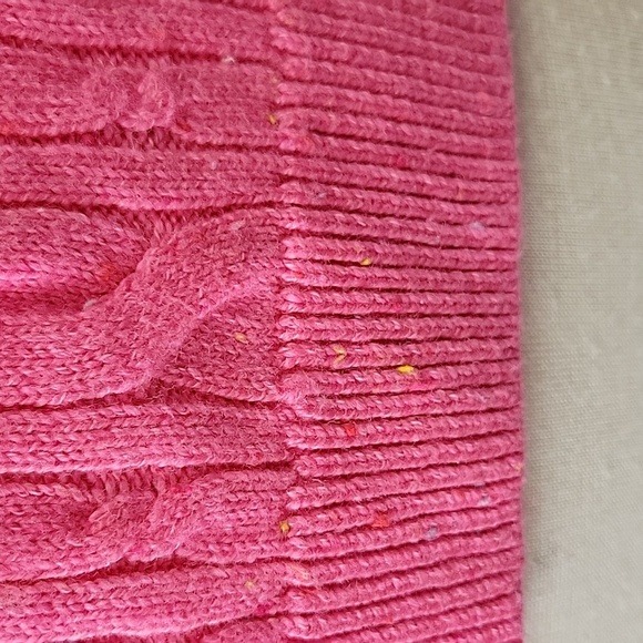 Talbots Confetti Marled Lightweight Cable Knit Sweater Pink Size MP NWT - Picture 8 of 13